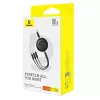 Cable USB 3 en 1 Baseus Free2Draw (USB-A a Micro USB + Lightning + USB-C), 100 W, 1,1 m, negro