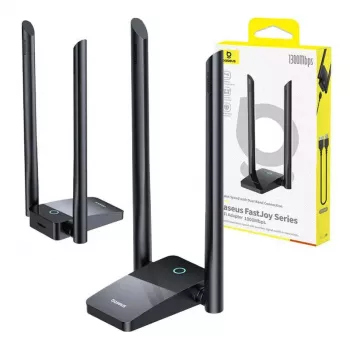 Adaptador WiFi Baseus FastJoy 1800 Mbit/s negro – adaptador de red USB de doble banda