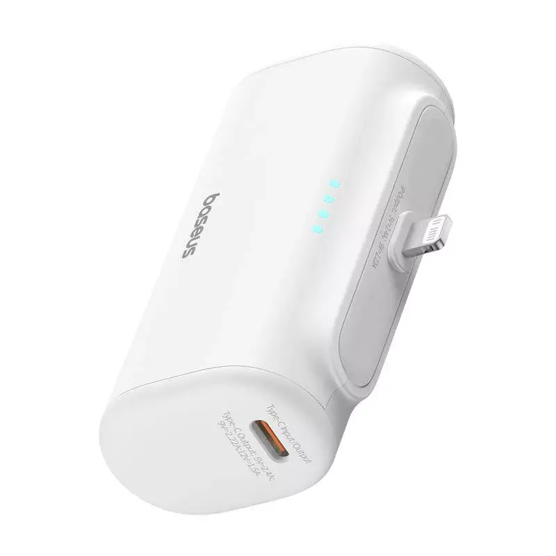 Batería externa OS-Baseus Compact IP 5000mAh 20W (blanca)