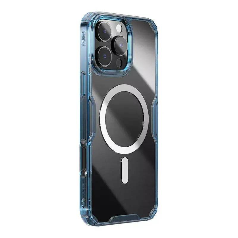 Funda TPU Nillkin Nature para iPhone 16 Plus — magnética, azul, funda protectora delgada