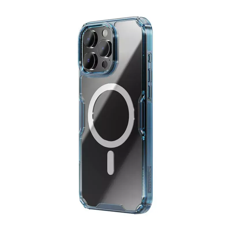 Funda TPU Nillkin Nature para iPhone 16 Plus — magnética, azul, funda protectora delgada