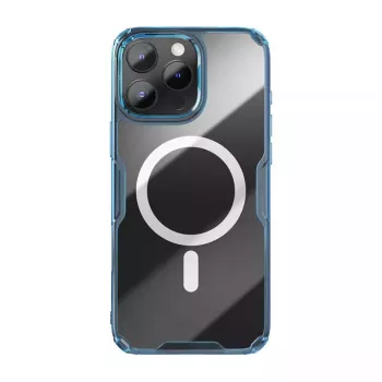 Funda TPU Nillkin Nature para iPhone 16 Plus — magnética, azul, funda protectora delgada