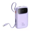 Cargador portátil Baseus QPow 2 10000mAh 30W 2xUSB-C batería portátil (morada)