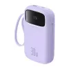 Cargador portátil Baseus QPow 2 10000mAh 30W 2xUSB-C batería portátil (morada)