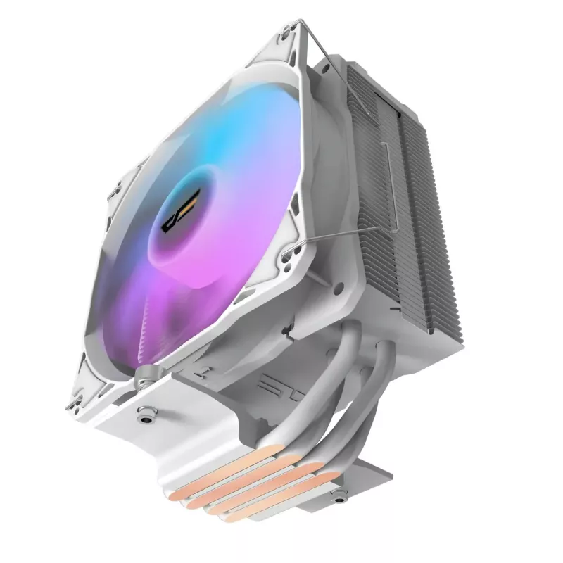 Ventilador de CPU Darkflash Z4 Pro Mist blanco — ventilador de 120 mm, rodamiento hidráulico, 200 W TDP, compatible con AM5/AM4/LGA1700/1200/115x