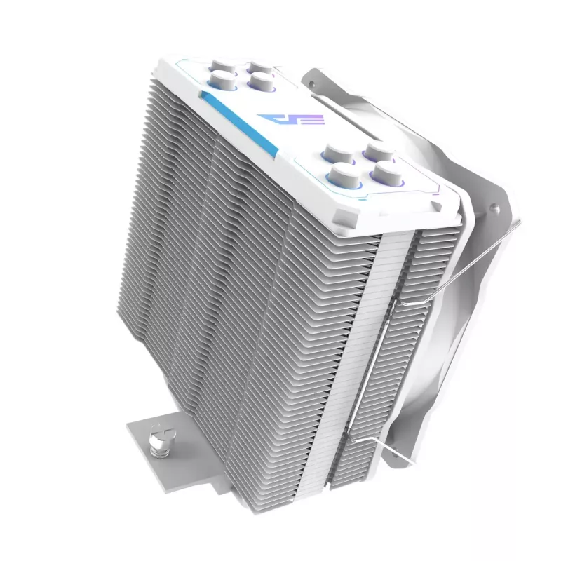 Ventilador de CPU Darkflash Z4 Pro Mist blanco — ventilador de 120 mm, rodamiento hidráulico, 200 W TDP, compatible con AM5/AM4/LGA1700/1200/115x