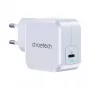 CHOETECH PD8007 cargador GaN USB-C de 45 W, PD3.0, QC3.0, PPS, EU, blanco