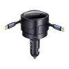 Cargador de coche Baseus Enjoyment Max 60W con cables USB-C integrados, salida de 60W