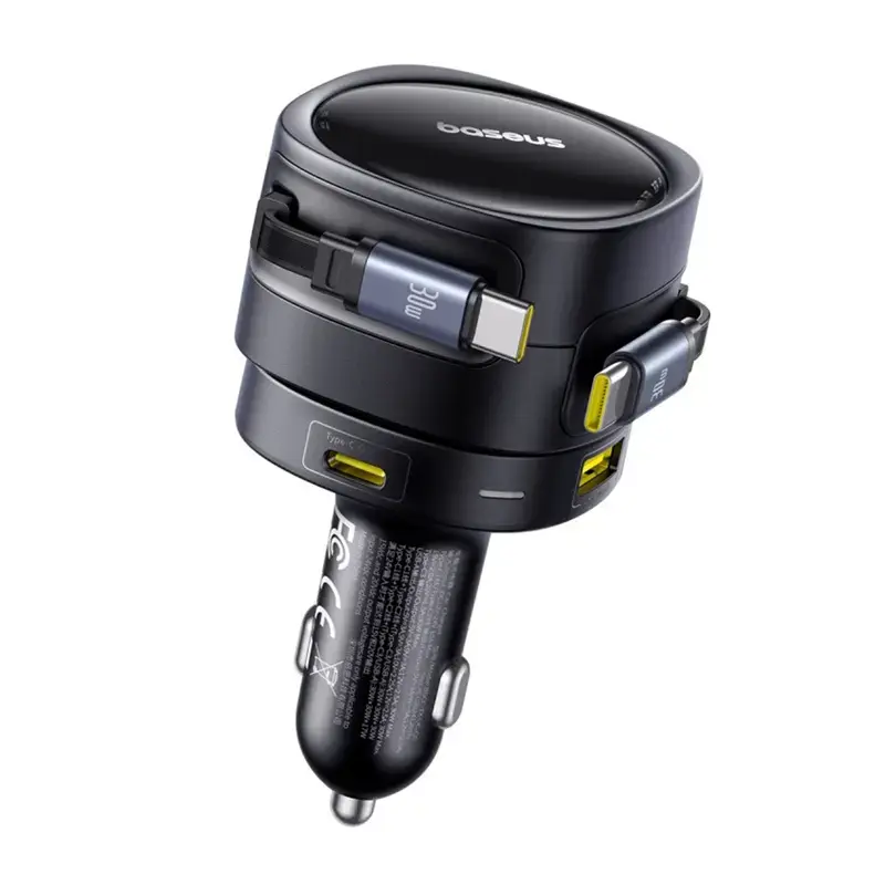 Cargador de coche Baseus Enjoyment Max 90W con conectores USB-C y USB-A