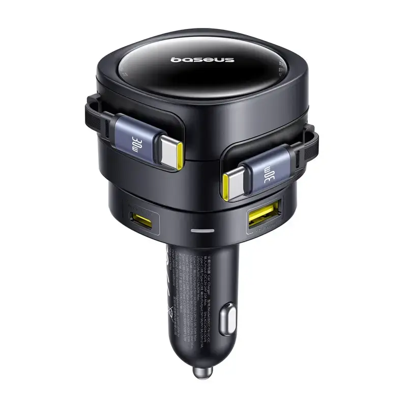 Cargador de coche Baseus Enjoyment Max 90W con conectores USB-C y USB-A