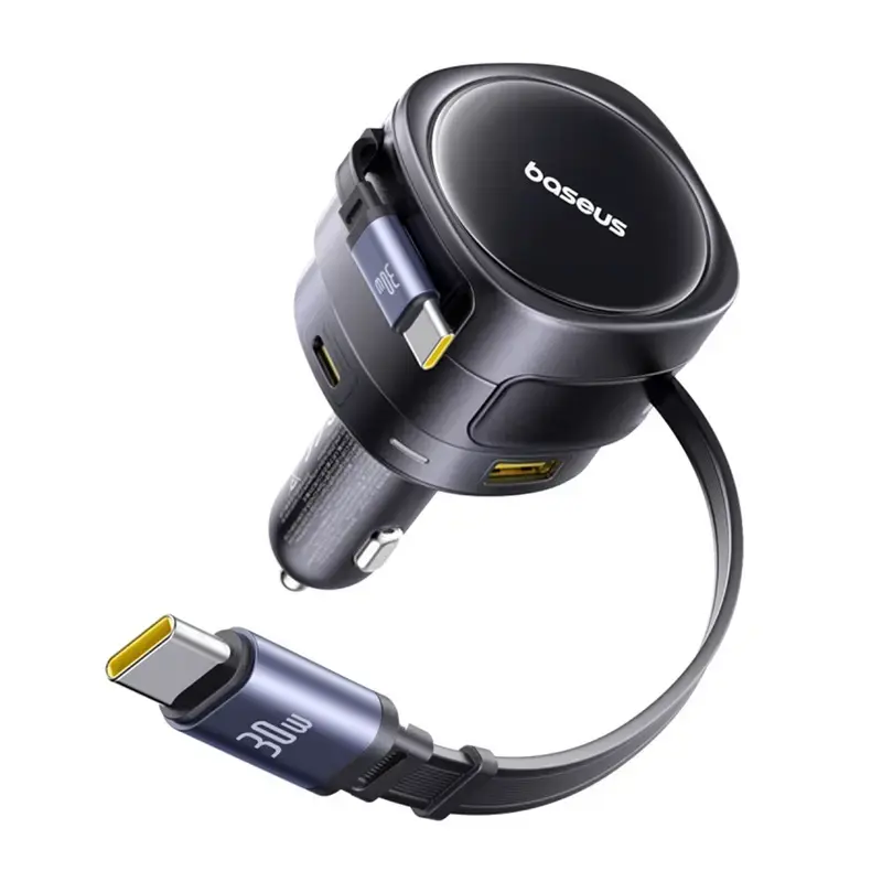 Cargador de coche Baseus Enjoyment Max 90W con conectores USB-C y USB-A