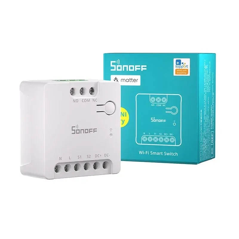 Interruptor inteligente Wi-Fi Sonoff MINI-D AC/DC 12–48V contacto libre de potencial