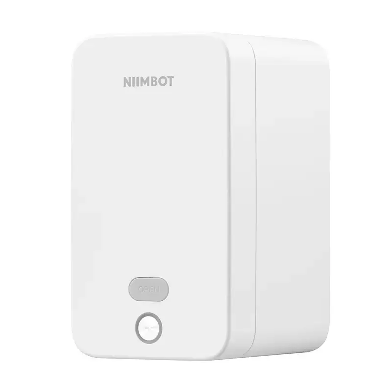 Impresora de etiquetas NIIMBOT K2 blanca – impresora de etiquetas Bluetooth portátil, diseño compacto