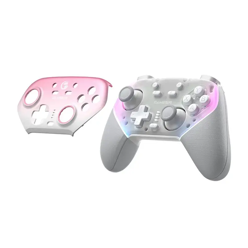 Mando inalámbrico GameSir SuperNova T4n Pro rosa — Bluetooth, diseño ergonómico de mano