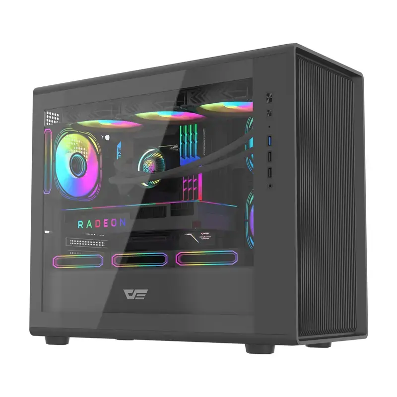 Caja de ordenador Darkflash DB460M Micro ATX negra