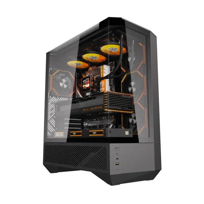 Caja de ordenador Darkflash DY460 ATX negra