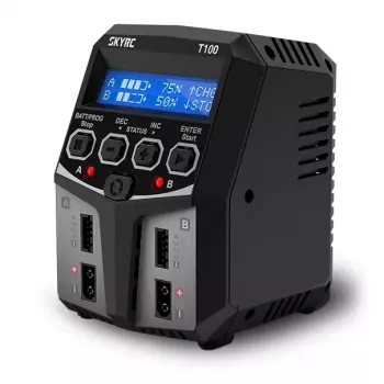 Cargador de baterías SkyRC T100 AC, corriente de carga 5A