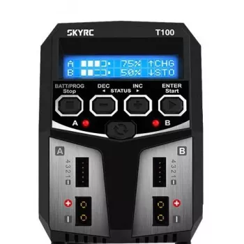 Cargador de baterías SkyRC T100 AC, corriente de carga 5A