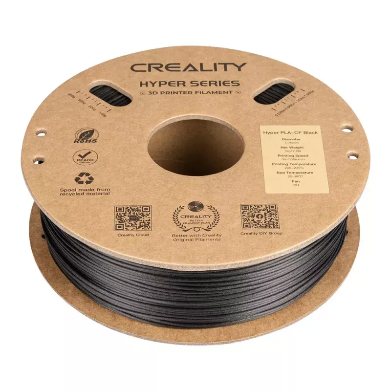 Creality 3D Hyper PLA-CF fibra de carbono Negro 1 kg