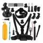 Set de accesorios Puluz PKT18 para cámaras de acción – kit de 20 piezas compatible con Osmo Action 5, Pro, Insta360 Ace Pro 2