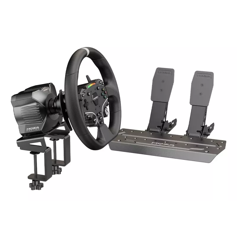 Pack Moza Racing R3 para XBOX y PC, volante + pedales, PC, Xbox One, Xbox Series S, Xbox Series X, botón Home, 360°, Direct Drive, ajustable