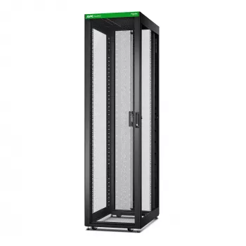 APC Easy Rack, 48U, negro, con techo, ruedas, patas, 4 soportes y suelo, sin paneles laterales, 2258H x 600B x 1000T mm