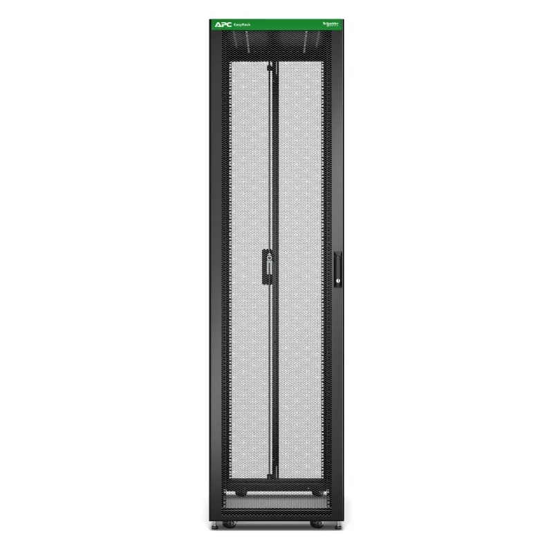 APC Easy Rack ER6800 armario de red, 48U, 19", 600 x 1000 mm, con techo, ruedas, patas, 4 soportes, con base, sin paneles laterales, negro