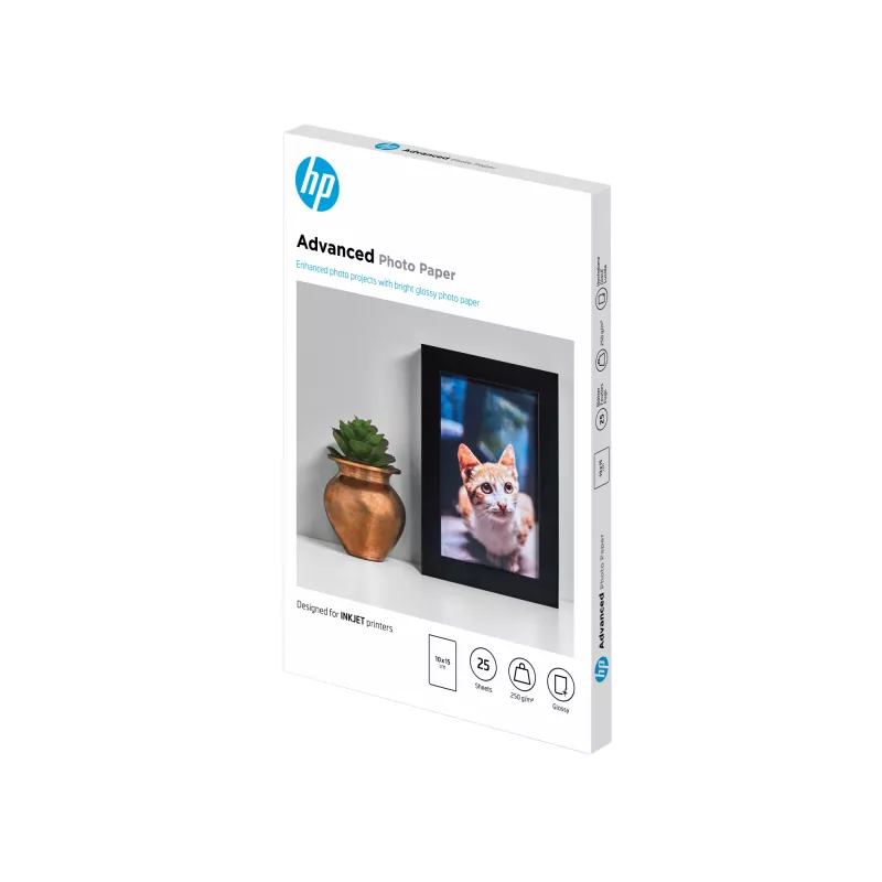 Papel fotográfico HP Advanced Photo Paper Glossy 250 g/m2 10 x 15 cm (101 x 152 mm) 25 hojas