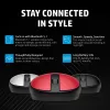 Ratón HP 240 Empire Red Bluetooth, ambidiestro, óptico, Bluetooth, 1600 DPI, rojo