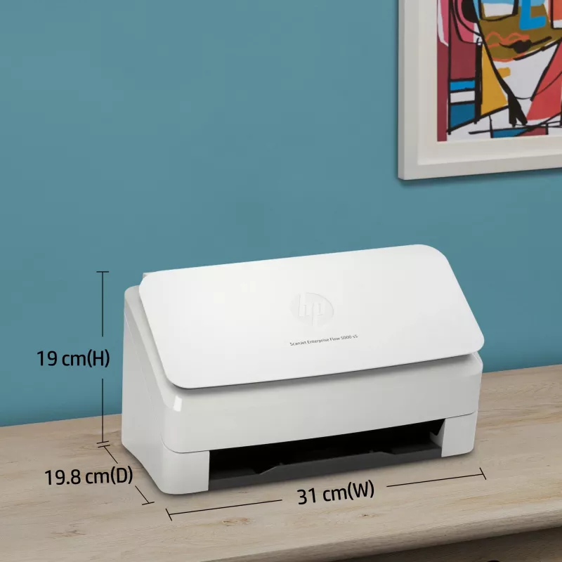 Escáner de alimentación por hojas HP Scanjet Enterprise Flow 5000 s5 600 x 600 DPI A4 blanco