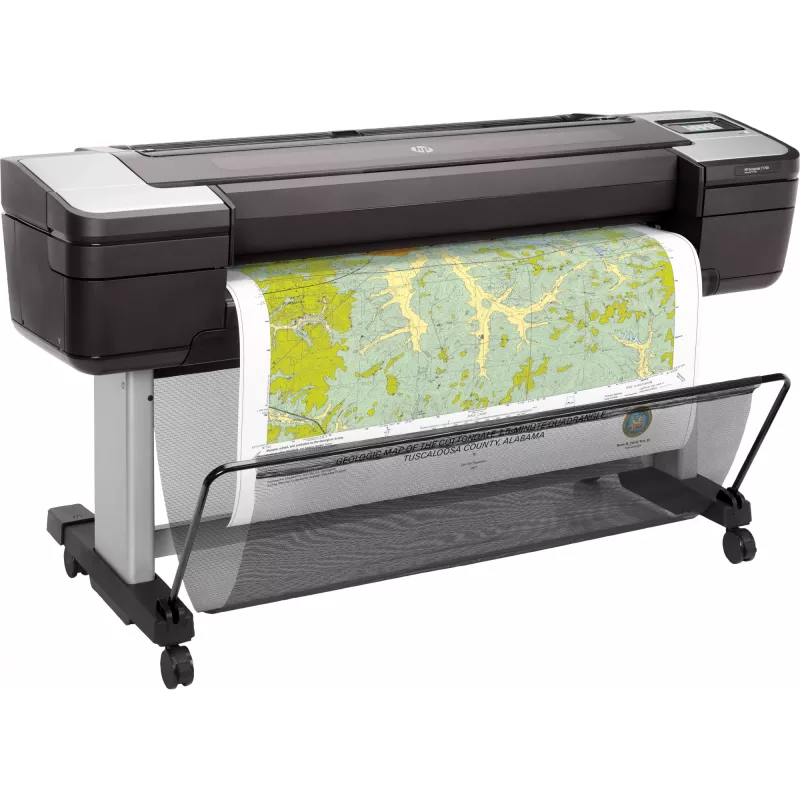 HP DesignJet T1700 W6B55A impresora de gran formato de 44 pulgadas (1118 mm), inyección de tinta térmica, 2400 x 1200 dpi, Gigabit LAN, HDD de 500 GB