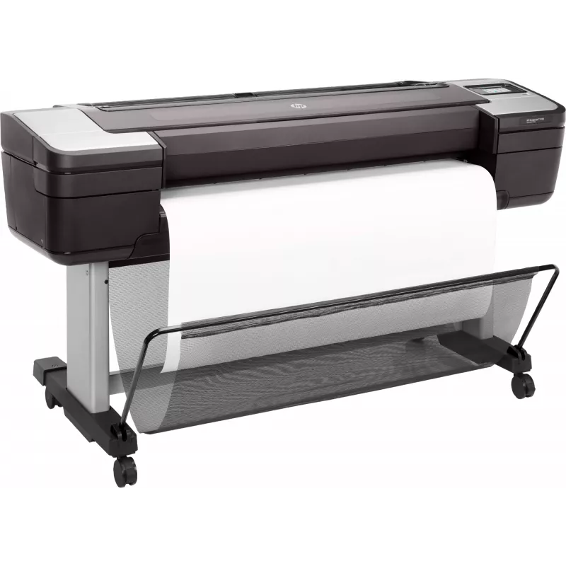 HP DesignJet T1700 W6B55A impresora de gran formato de 44 pulgadas (1118 mm), inyección de tinta térmica, 2400 x 1200 dpi, Gigabit LAN, HDD de 500 GB