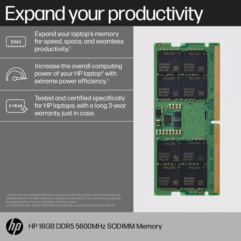 Módulo HP DDR5 - 16 GB - SO DIMM 262-PIN - 5600 MHz / PC5-44800
