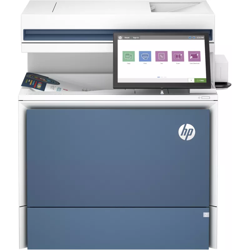 Impresora HP Color LaserJet Enterprise Flow MFP 5800zf, láser, color, 1200 x 1200 DPI, A4, impresión directa, blanco