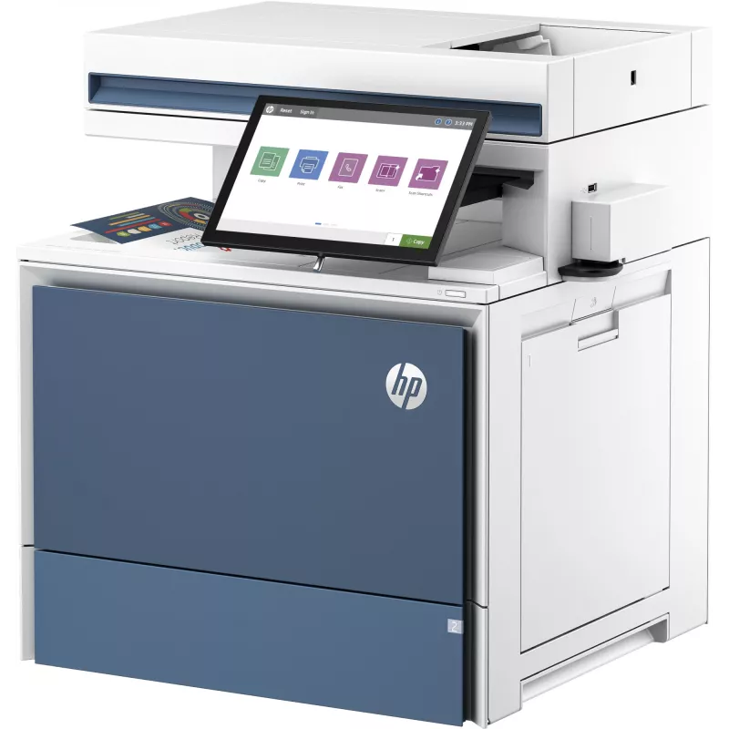 Impresora HP Color LaserJet Enterprise Flow MFP 5800zf, láser, color, 1200 x 1200 DPI, A4, impresión directa, blanco