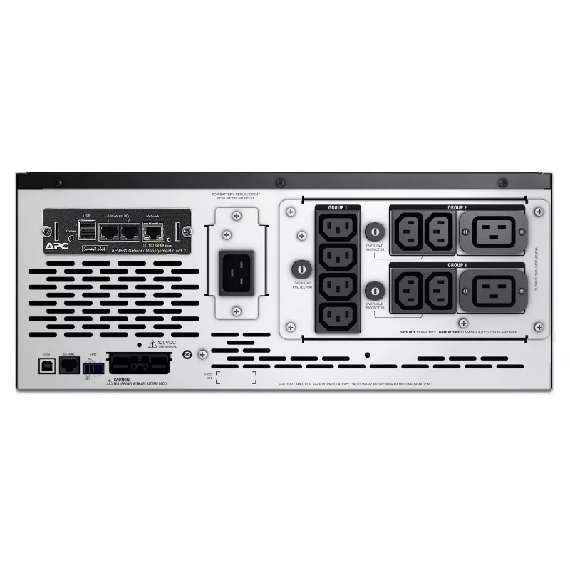 APC Smart-UPS X SMX3000HVNC - 3000VA, 8x C13 + 2x C19 toma, USB, autonomía ampliable, profundidad reducida, NMC
