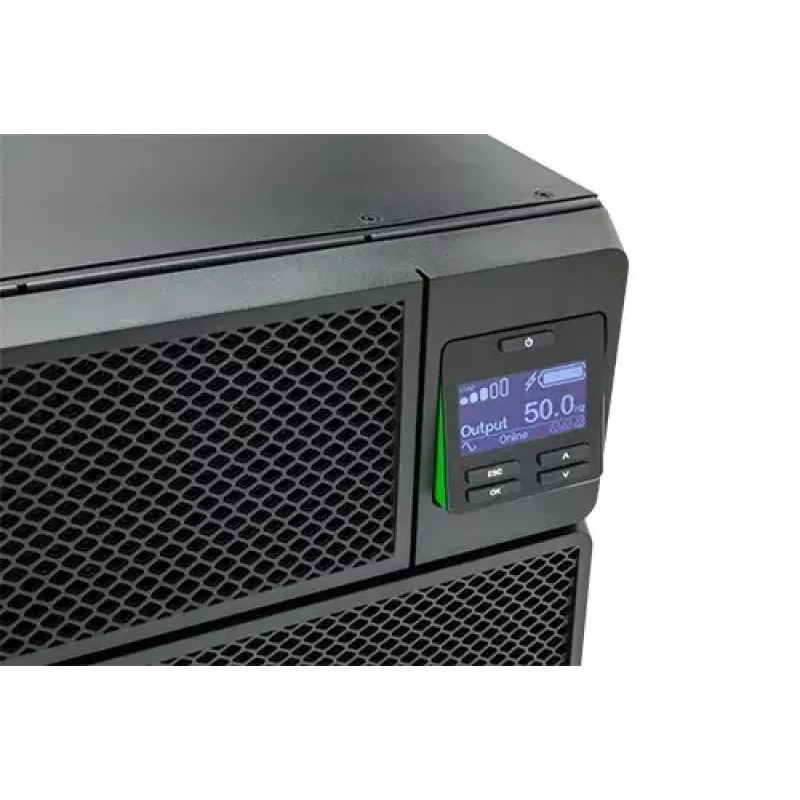 APC Smart-UPS On-Line, 5kVA, montaje en rack 3U, 230V, 6 salidas C13+4 C19 IEC, tarjeta de red, autonomía ampliada, con kit de raíles, 6 años de garantía
