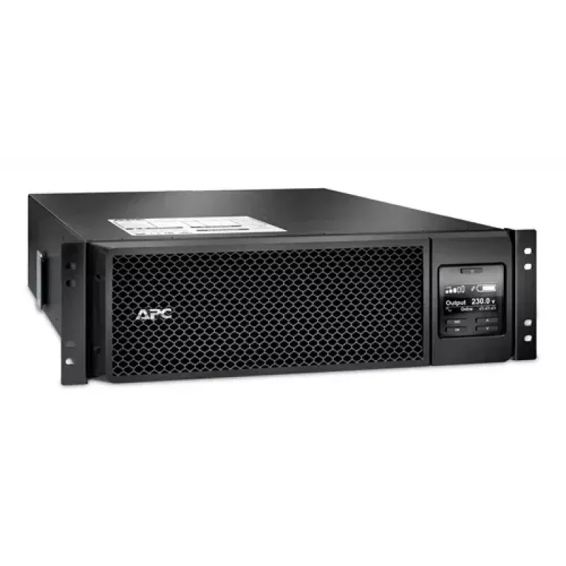 APC Smart-UPS On-Line, 5kVA, montaje en rack 3U, 230V, 6 salidas C13+4 C19 IEC, tarjeta de red, autonomía ampliada, con kit de raíles, 6 años de garantía