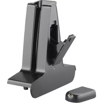Base de carga Deluxe POLY Savi 8245 con batería soporte para teléfono negro