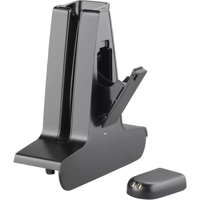 Base de carga Deluxe POLY Savi 8245 con batería soporte para teléfono negro