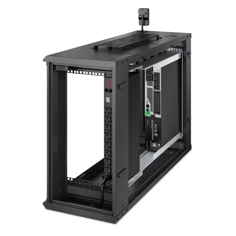 Armario rack de pared de perfil bajo APC NetShelter 6U 230V profundidad de servidor