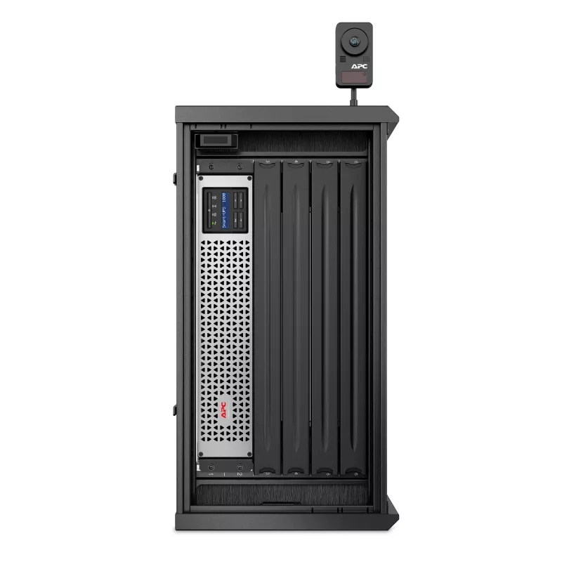 Armario rack de pared de perfil bajo APC NetShelter 6U 230V profundidad de servidor