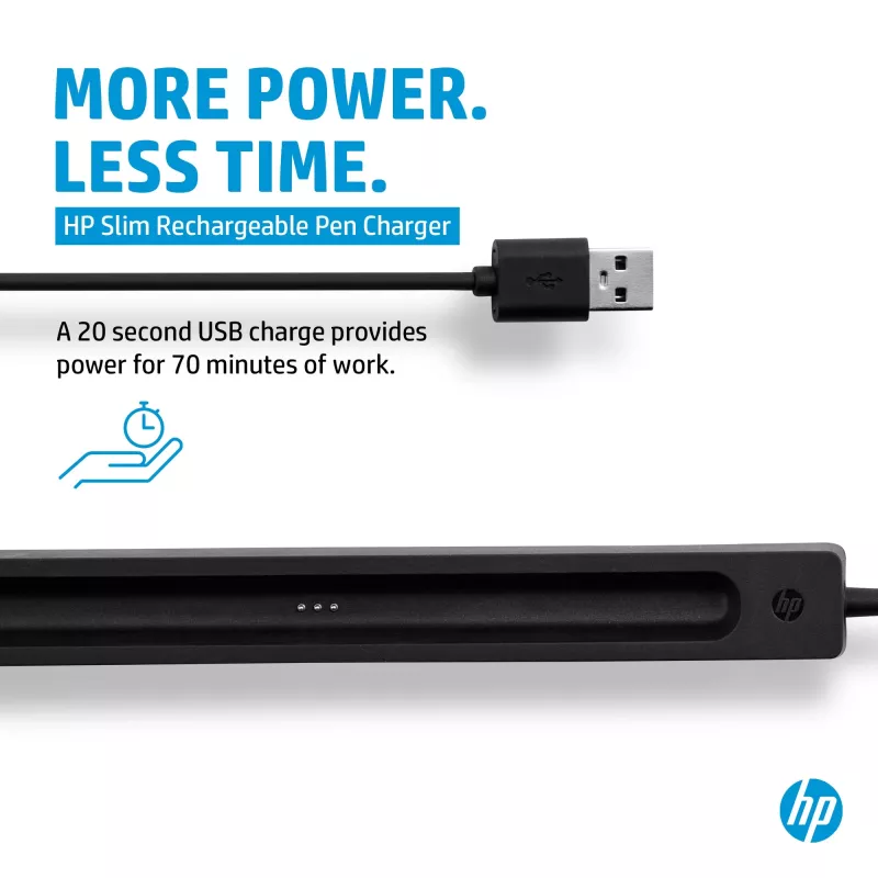 Cargador HP para lápiz recargable Slim Pen (4X491AA), USB-A