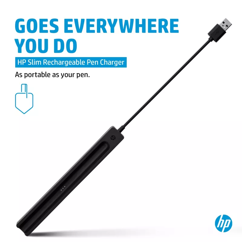 Cargador HP para lápiz recargable Slim Pen (4X491AA), USB-A