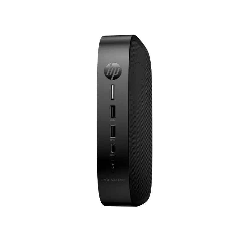 Cliente ligero HP Pro t550, 2 GHz Intel Celeron J6412, 8 GB RAM, 32 GB eMMC, Intel UHD Graphics, IGEL OS, Wi-Fi 6, negro