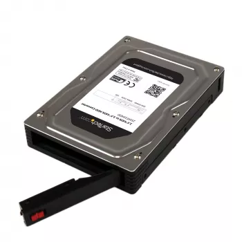Carcasa adaptadora de disco duro SATA de aluminio StarTech.com de 2,5 pulgadas a 3,5 pulgadas con altura de SSD/HDD hasta 12,5 mm