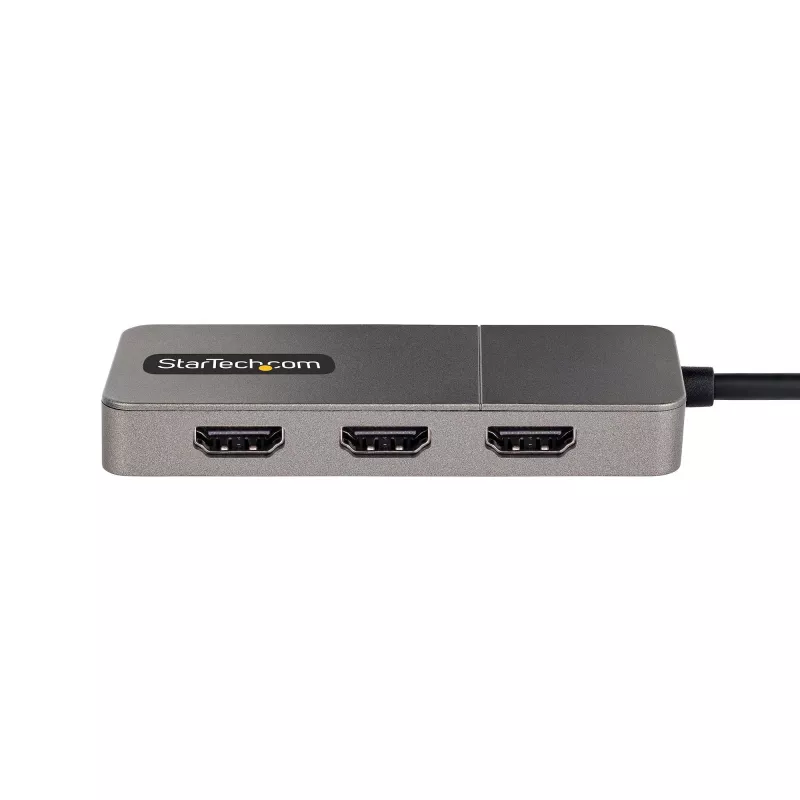 Hub MST USB-C de 3 puertos StarTech.com – Adaptador USB Type-C a 3x HDMI multipantalla para portátil – Triple HDMI hasta 4K 60Hz con DP 1.4 Alt Mode y DSC – HDR – cable de 30 cm – solo Windows