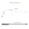 Hub MST USB-C de 3 puertos StarTech.com – Adaptador USB Type-C a 3x HDMI multipantalla para portátil – Triple HDMI hasta 4K 60Hz con DP 1.4 Alt Mode y DSC – HDR – cable de 30 cm – solo Windows