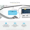 Hub MST USB-C de 3 puertos StarTech.com – Adaptador USB Type-C a 3x HDMI multipantalla para portátil – Triple HDMI hasta 4K 60Hz con DP 1.4 Alt Mode y DSC – HDR – cable de 30 cm – solo Windows