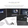Hub MST USB-C de 3 puertos StarTech.com – Adaptador USB Type-C a 3x HDMI multipantalla para portátil – Triple HDMI hasta 4K 60Hz con DP 1.4 Alt Mode y DSC – HDR – cable de 30 cm – solo Windows